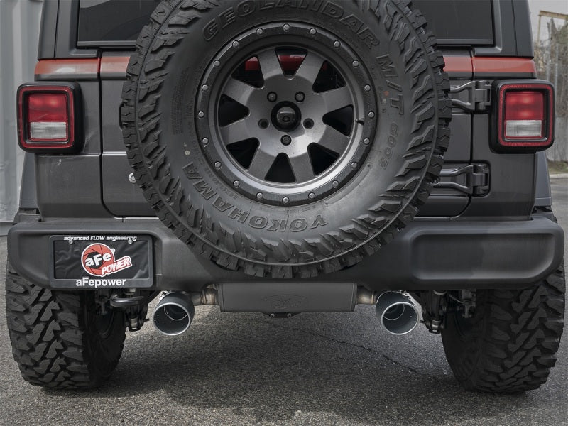 aFe Rebel Series 2.5in 409 SS Axle-Back Exhaust w/ Black Tips 2018+ Jeep Wrangler (JL) V6 3.6L