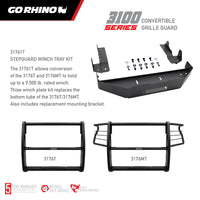 Thumbnail for Go Rhino 19-21 Chevrolet Silverado 1500 - 3100 Series StepGuard Winch Tray Kit (Fits 3176T/3176MT)