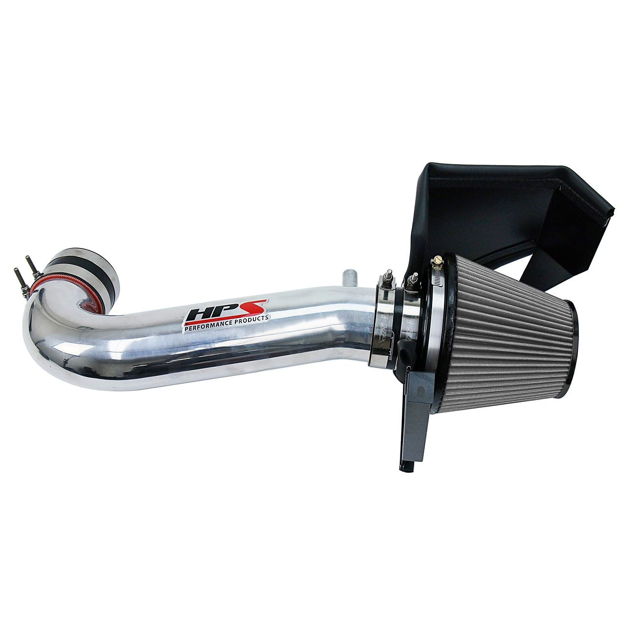 HPS Polish Shortram Air Intake + Heat Shield for 11-20 Dodge Charger 5.7L V8 except Shaker Hood