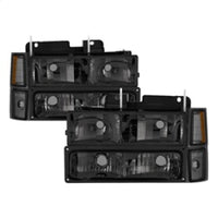 Thumbnail for Xtune Chevy Suburban 94-98 Headlights w/ Corner & Parking Lights 8pcs Smoked HD-JH-CCK88-AM-SM-SET