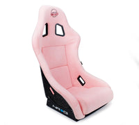 Thumbnail for NRG FRP Bucket Seat Prisma Edition w/ Pearlized Back and Pink Alcantara (Medium)