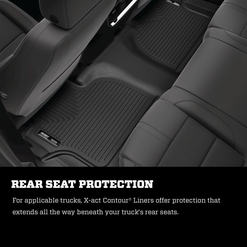 Husky Liners 14-18 Nissan Rogue w/o Third Row Seats X-Act Contour Black Floor Liners (2nd Seat)