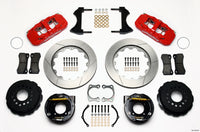 Thumbnail for Wilwood AERO4 Rear P-Brake Kit 14.00in Red Chevy 12 Bolt w/ C-Clips