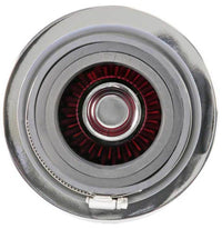 Thumbnail for K&N Universal Air Filter Chrome Round Tapered Red - 4in Flange ID x 1.125in Flange Length x 5.5in H