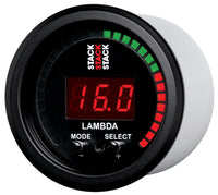 Thumbnail for Autometer Stack Instruments 52mm Wideband Air-Fuel Ratio (LAMBDA) Gauge - Black