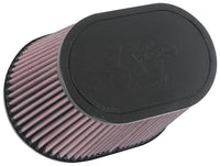 Thumbnail for K&N Universal Rubber Filter 6.25in x 4in Oval FLG / 7.375in x 5.5in Base / 6.25in x 4in Top / 5in H