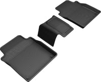 Thumbnail for 3D MAXpider 2019-2020 Audi A8L Kagu 2nd Row Floormats - Black