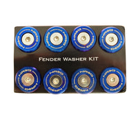 Thumbnail for NRG M-Style Fender Washer Kit (TI Series) M6 Bolts For Metal (TI Burn Wshr/Silver Screw) - Set of 10