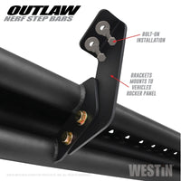 Thumbnail for Westin 15-19 Ford F-150 SuperCrew / 17-19 Ford F-250/350 Crew Cab Outlaw Nerf Step Bars