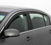 Thumbnail for AVS 06-10 Volkswagen Jetta Ventvisor Low Profile Deflectors 4pc - Smoke w/Chrome Trim