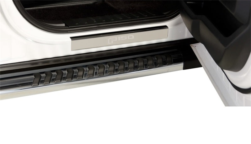 Putco 99-16 Ford SuperDuty Regular Cab & Super Cab w/ SUPERDUTY Etching - 2pcs SS Door Sills