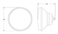 Thumbnail for Hella Vision Plus 5-3/4in Round Conversion Headlamp High/Low Beam - Single Lamp