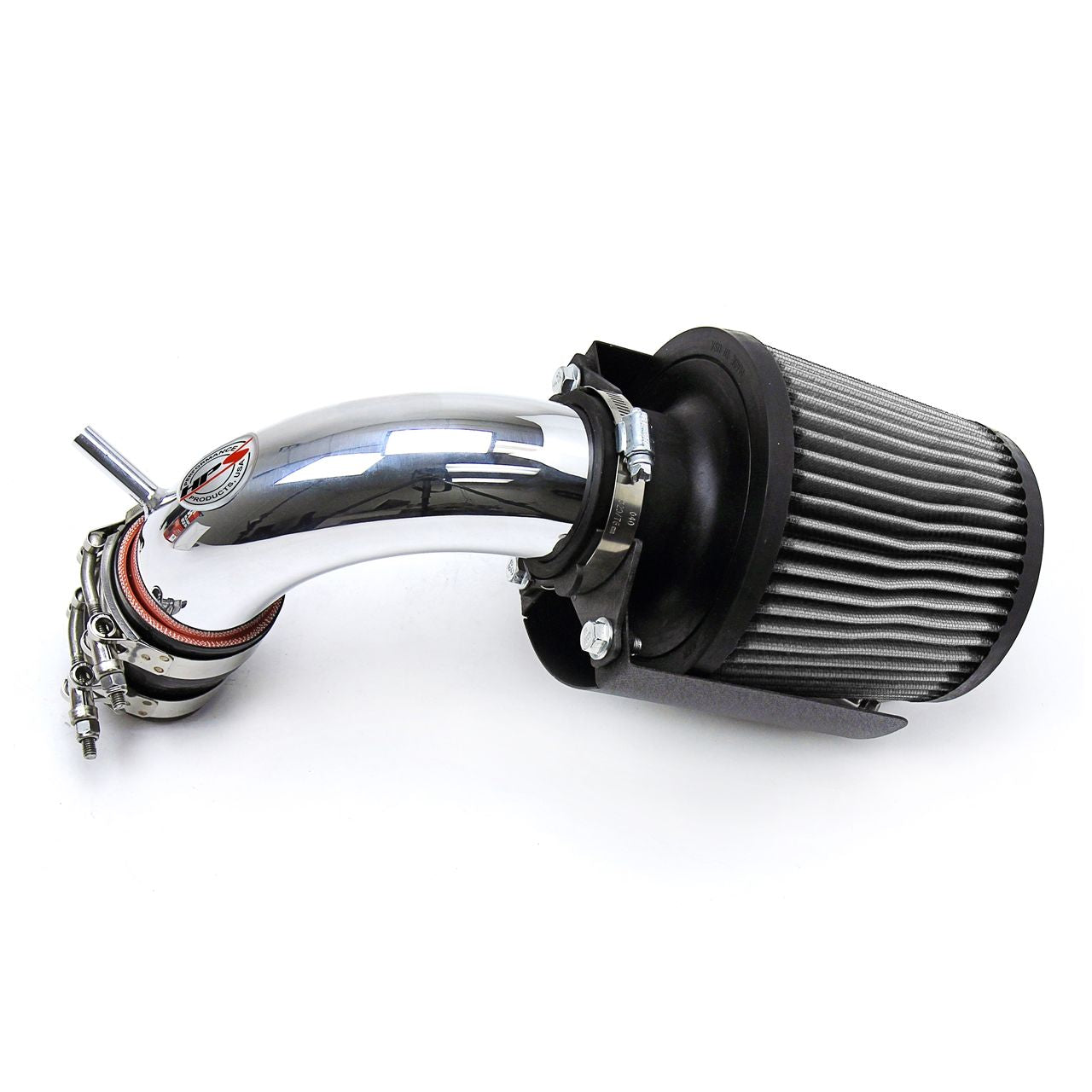 HPS Shortram Air Intake Kit 14-15 Ford Fiesta 1.6L Non Turbo, Includes Heat Shield, Polish