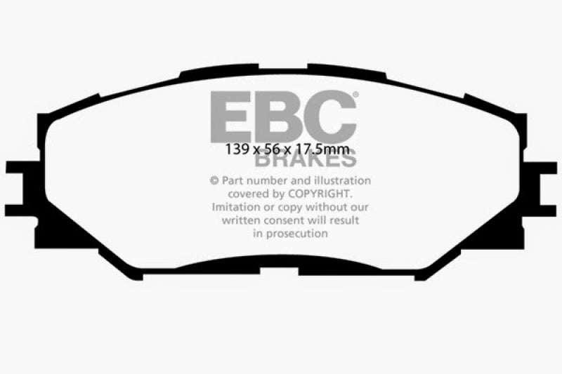 EBC 10-12 Lexus HS250h 2.4 Hybrid Greenstuff Front Brake Pads