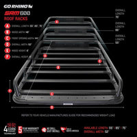 Thumbnail for Go Rhino SRM600 Series Tubular Rack - 75in