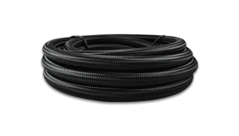 Vibrant -10 AN Black Nylon Braided Flex Hose (20 foot roll)