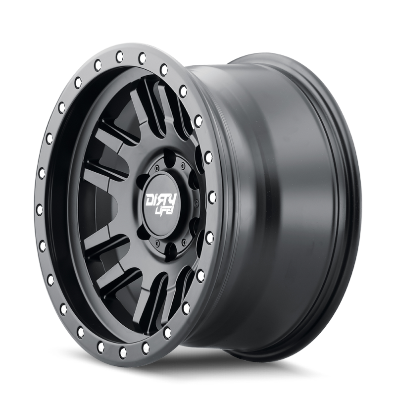 Dirty Life 9309 Canyon Pro 17x9/6x135 BP/0mm Offset/87.1mm Hub Matte Black Wheel - Beadlock