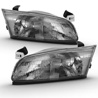 Thumbnail for ANZO 1997-1999 Toyota Camry Crystal Headlight Chrome Amber(OE)