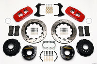 Thumbnail for Wilwood AERO4 Rear P-Brake Kit 14.00in Drilled Red Chevy 12 Bolt w/ C-Clips