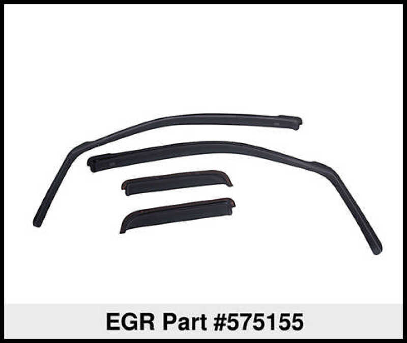 EGR 07-13 Jeep Wrangler JK In-Channel Window Visors - Set of 4 - Matte (575155)