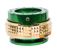 Thumbnail for NRG Quick Release Kit - Pyramid Edition - Green Body / Chrome Gold Pyramid Ring