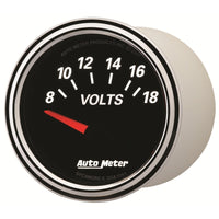 Thumbnail for Autometer Designer Black II 52mm 18V Voltmeter Gauge