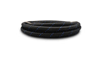 Thumbnail for Vibrant -4 AN Two-Tone Black/Blue Nylon Braided Flex Hose (10 foot roll)