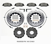 Thumbnail for Wilwood Pro-Matrix Front Kit Drilled 05-12 Mustang GT (2pc Hat/Rtr)