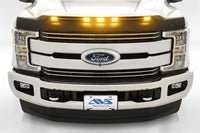 Thumbnail for AVS 2017-2019 Ford F250 Super Duty Aeroskin Low Profile Hood Shield w/ Lights - Black