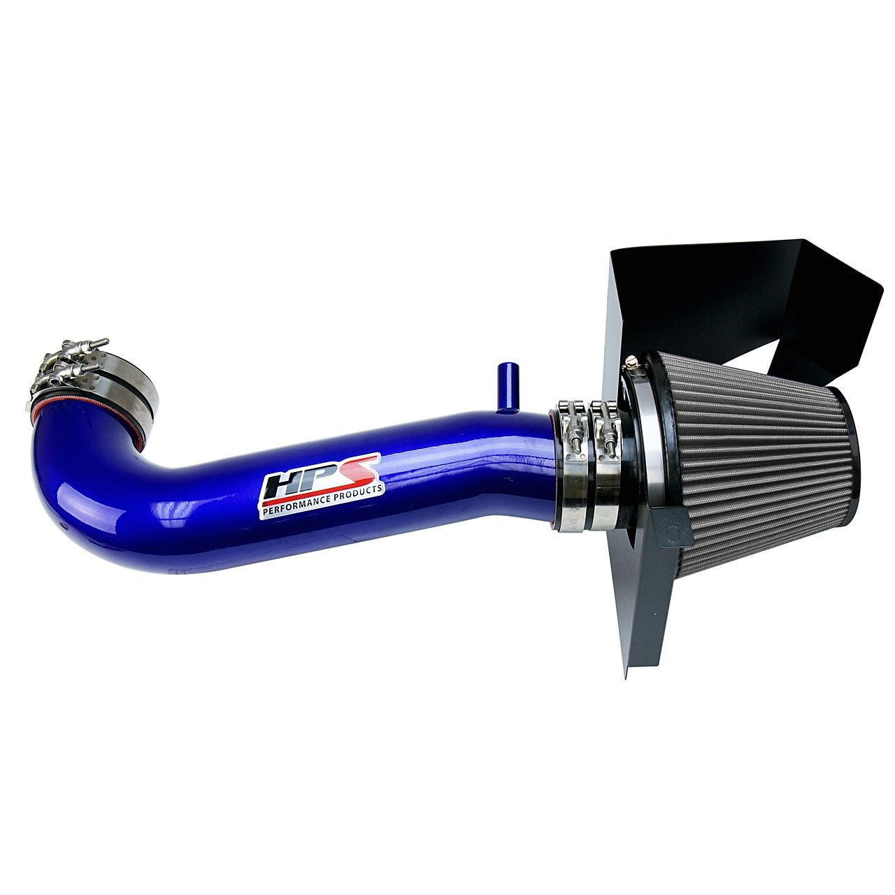 HPS Blue Shortram Air Intake + Heat Shield for 11-20 Dodge Charger 5.7L V8 except Shaker Hood