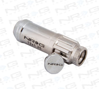 Thumbnail for NRG 700 Series M12 X 1.25 Steel Lug Nut w/Dust Cap Cover Set 21 Pc w/Locks & Lock Socket - Silver