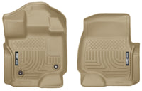 Thumbnail for Husky Liners 15-23 Ford F-150 Super/Super Crew Cab WeatherBeater Tan Front Floor Liners