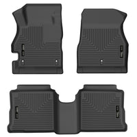 Thumbnail for Husky Liners 20-22 Nissan Versa Weatherbeater Black Front & 2nd Seat Floor Liners