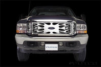 Thumbnail for Putco 99-04 Ford SuperDuty w/ Logo CutOut (incl Side Vents) Flaming Inferno Stainless Steel Grille