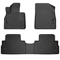 Thumbnail for Husky Liners 2020 Kia Telluride Weatherbeater Black Front & 2nd Seat Floor Liners