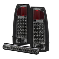 Thumbnail for Xtune Yukon Denali 99-00 LED Tail Lights w/ 3rd LED Brake Light Smoked ALT-JH-CCK88-LED-SET-SM