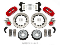 Thumbnail for Wilwood AERO4 / MC4 Rear Kit 14.00 Drilled Red Currie Pro-Tour Unit Bearing Floater