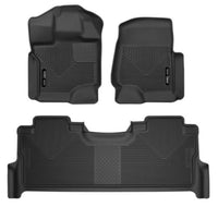 Thumbnail for Husky Liners 2017 Ford F-250 Super Duty Crew Cab X-Act Contour Black Front & Rear Floor Liners