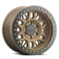 Thumbnail for Raceline RT951B Ryno 17x9in/5x127 BP/-12mm Offset/83.82mm Bore - Bronze & Black Ring Beadlock Wheel