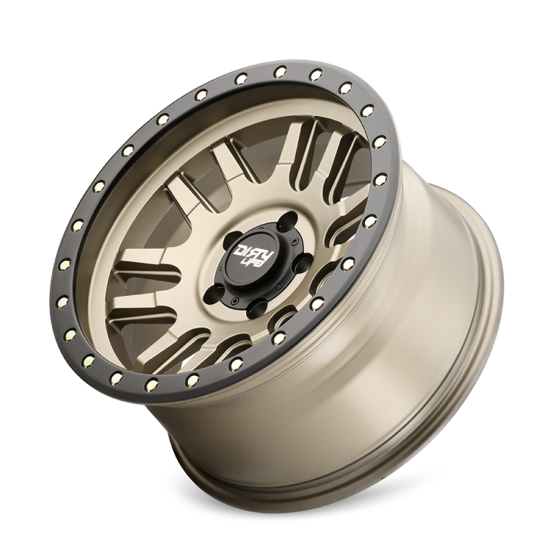 Dirty Life 9309 Canyon Pro 17x9/5x127 BP/-38mm Offset/71.5mm Hub Satin Gold Wheel - Beadlock