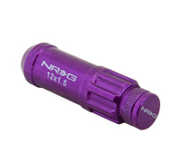 Thumbnail for NRG 700 Series M12 X 1.5 Steel Lug Nut w/Dust Cap Cover Set 21 Pc w/Locks & Lock Socket - Purple