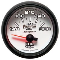 Thumbnail for Autometer Phantom II 52mm Short Sweep Electronic 140-300 Deg F Oil Temperature Gauge