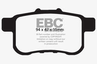 Thumbnail for EBC 09-14 Acura TSX 2.4 Greenstuff Rear Brake Pads