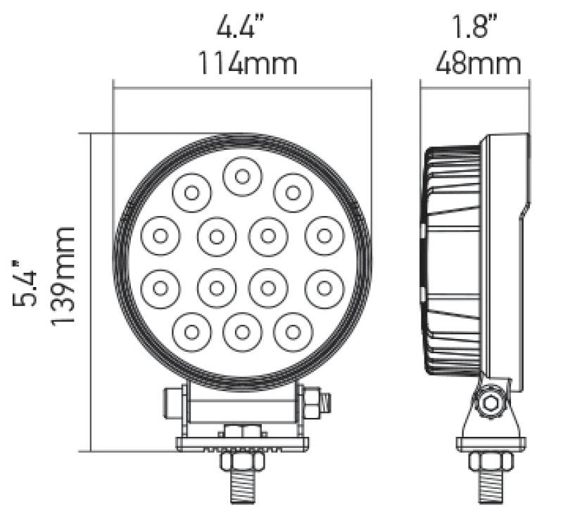 Hella ValueFit Work Light 5RD 2.0 LED MV LR LT