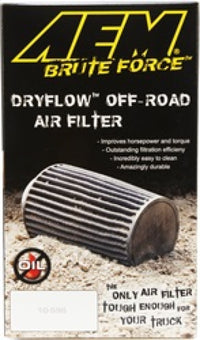 Thumbnail for AEM Dryflow Conical Air Filter 2.75in Flange ID / 6in Base OD / 5.125in Top OD / 9.125in Height