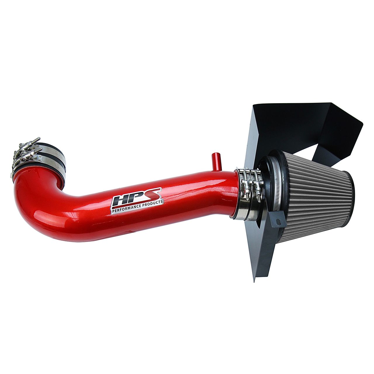 HPS Red Shortram Air Intake + Heat Shield for 11-20 Dodge Charger 5.7L V8 except Shaker Hood