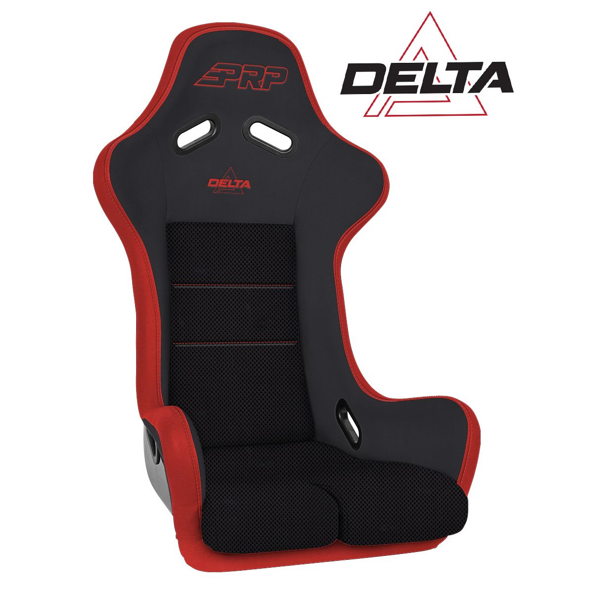 PRP Delta Composite Seat- Black/Red (PRP Red Outline/Delta Red- Red Stitching/201-263-201-237)