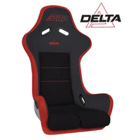 Thumbnail for PRP Delta Composite Seat- Black/Red (PRP Red Outline/Delta Red- Red Stitching/201-263-201-237)