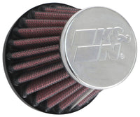 Thumbnail for K&N Universal Round Tapered Chrome Filter 1.563in Flange ID x 3in Base OD x 2in Top OD x 3in H