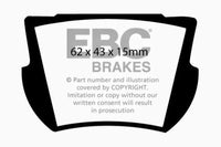 Thumbnail for EBC 66-74 Lotus Elan 1.6 Greenstuff Rear Brake Pads